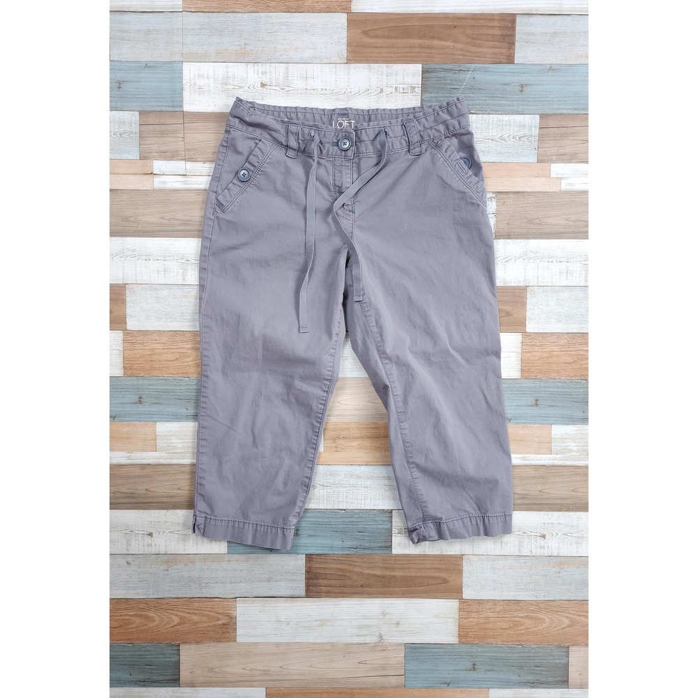 Ann Taylor LOFT Women's Gray Nylon Hiking Capris - Size 4 Original